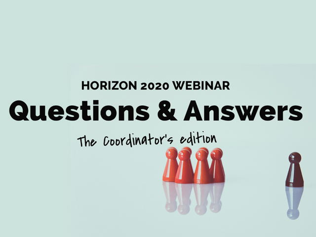 Horizon 2020 webinar: The coordinator's FAQ
